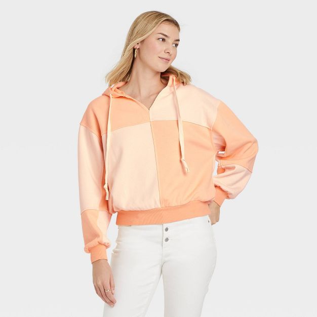 Women's Patchwork Hooded Sweatshirt - Universal Thread™ | Target