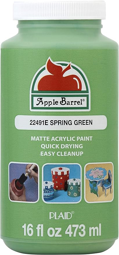 Apple Barrel 22491E ACRYLIC PAINT, 16 oz, Spring Green | Amazon (US)