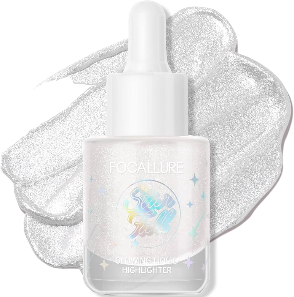 FOCALLURE Starfall Glowing Liquid Highlighter, Shimmering Body Oil, Non-Sticky Shimmer Liquid Lum... | Amazon (US)