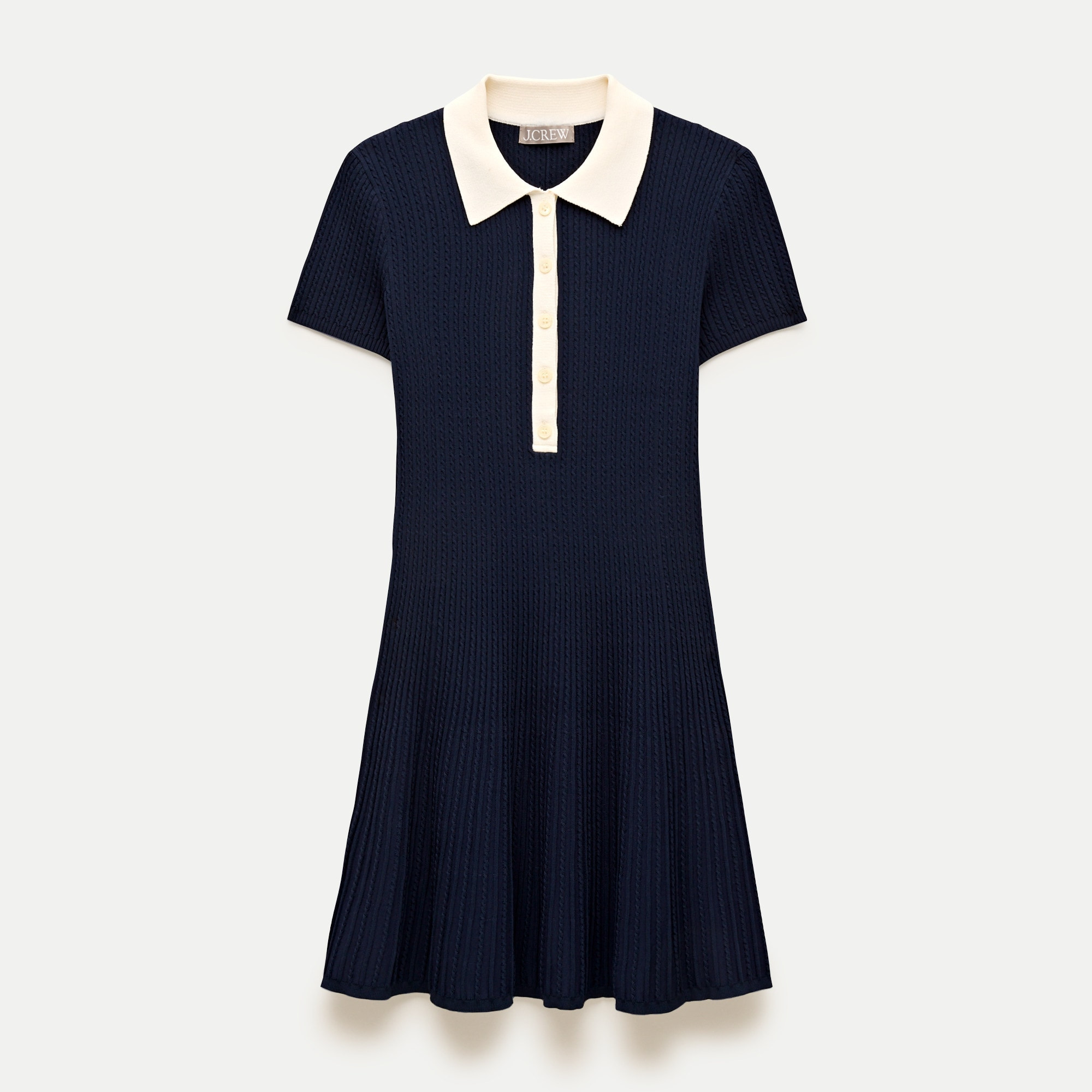 Cable-knit sweater-polo dress | J. Crew US