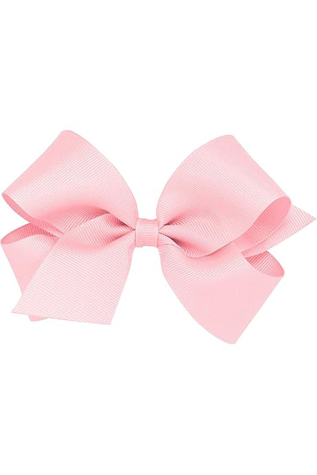 Wee Ones Baby Girls' Large Classic Grosgrain Hair Bow on a WeeStay Clip w/Plain Wrap | Amazon (US)