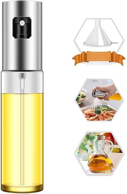 PUZMUG Oil Sprayer for Cooking, 100ml Oil Spray Bottle Versatile Glass for Cooking, Baking, Roast... | Amazon (US)