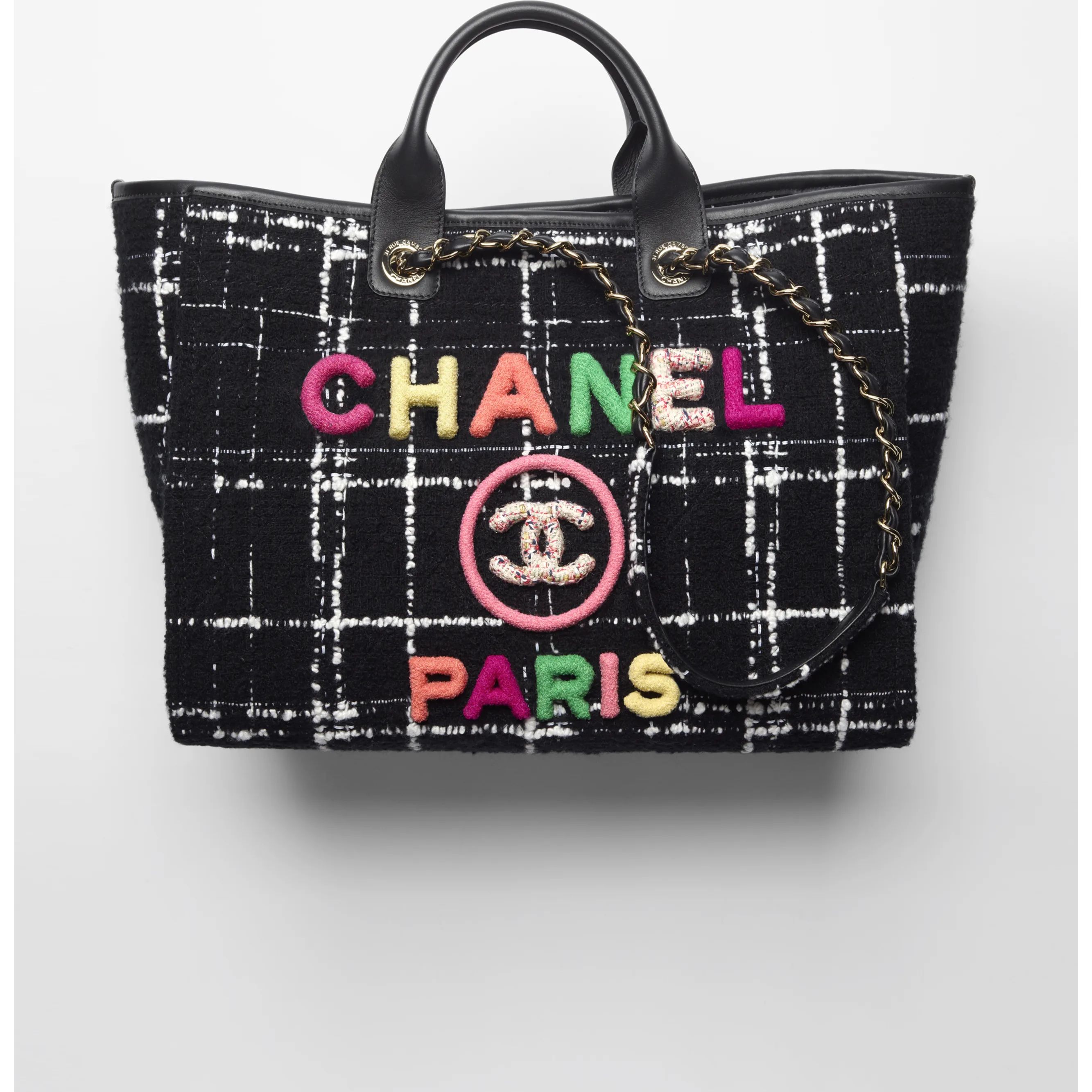 Large Shopping Bag - Wool tweed & gold-tone metal — Fashion | CHANEL | Chanel, Inc. (US)