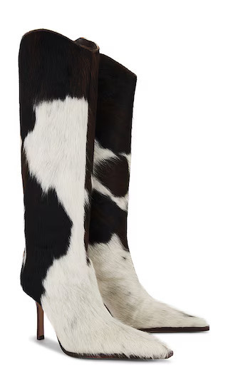 Schutz Maryana Calf Hair Boots in Black,White. - size 7.5 | Revolve Clothing (Global)