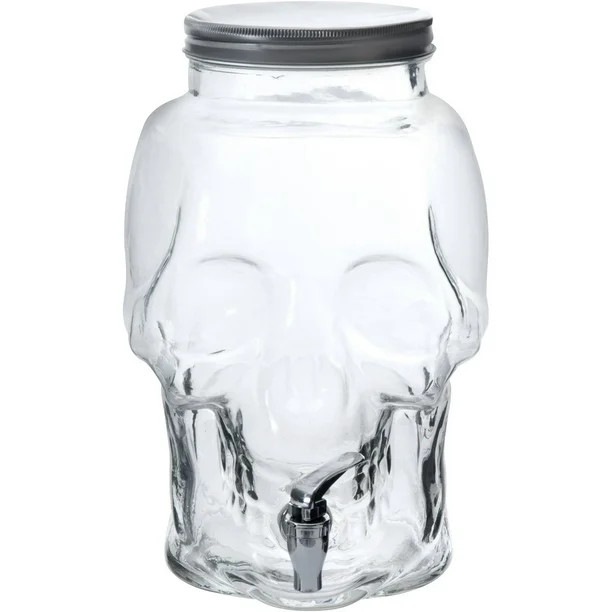 Mainstays Clear Glass Skull Beverage Dispenser - Walmart.com | Walmart (US)