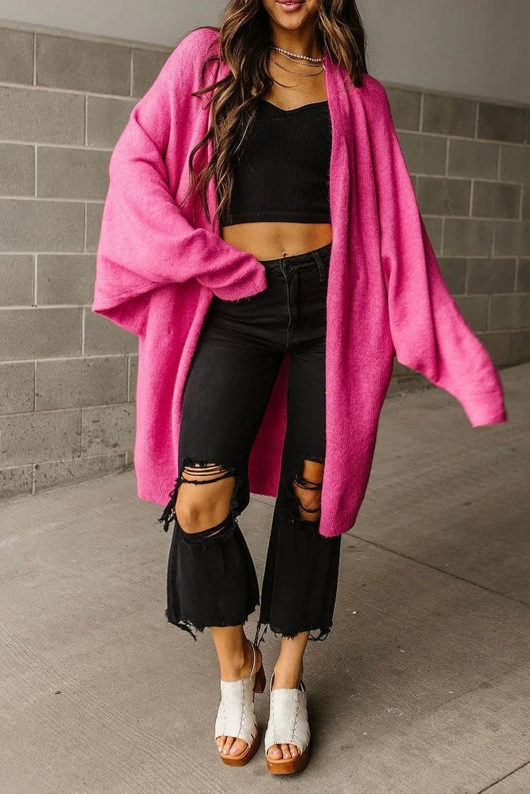 Lucy Cozy Cardigan - Hot Pink | Mindy Mae's Market