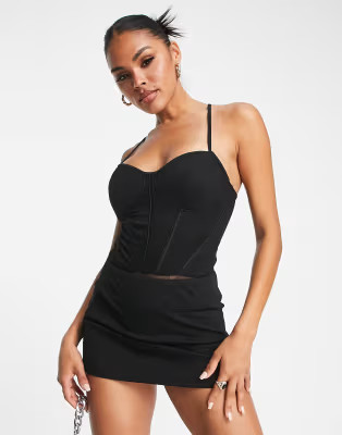 New Look corset bodysuit in black | ASOS (Global)