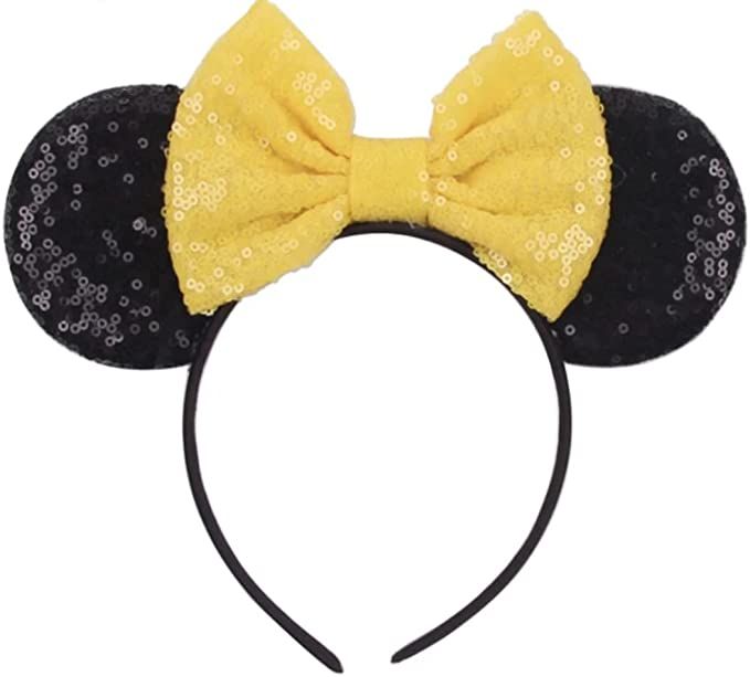Yellow Belle Mickey Ears, Ears, Ears, Yellow Minnie Ears, Yellow Ears, Minnie Ears, | Amazon (US)