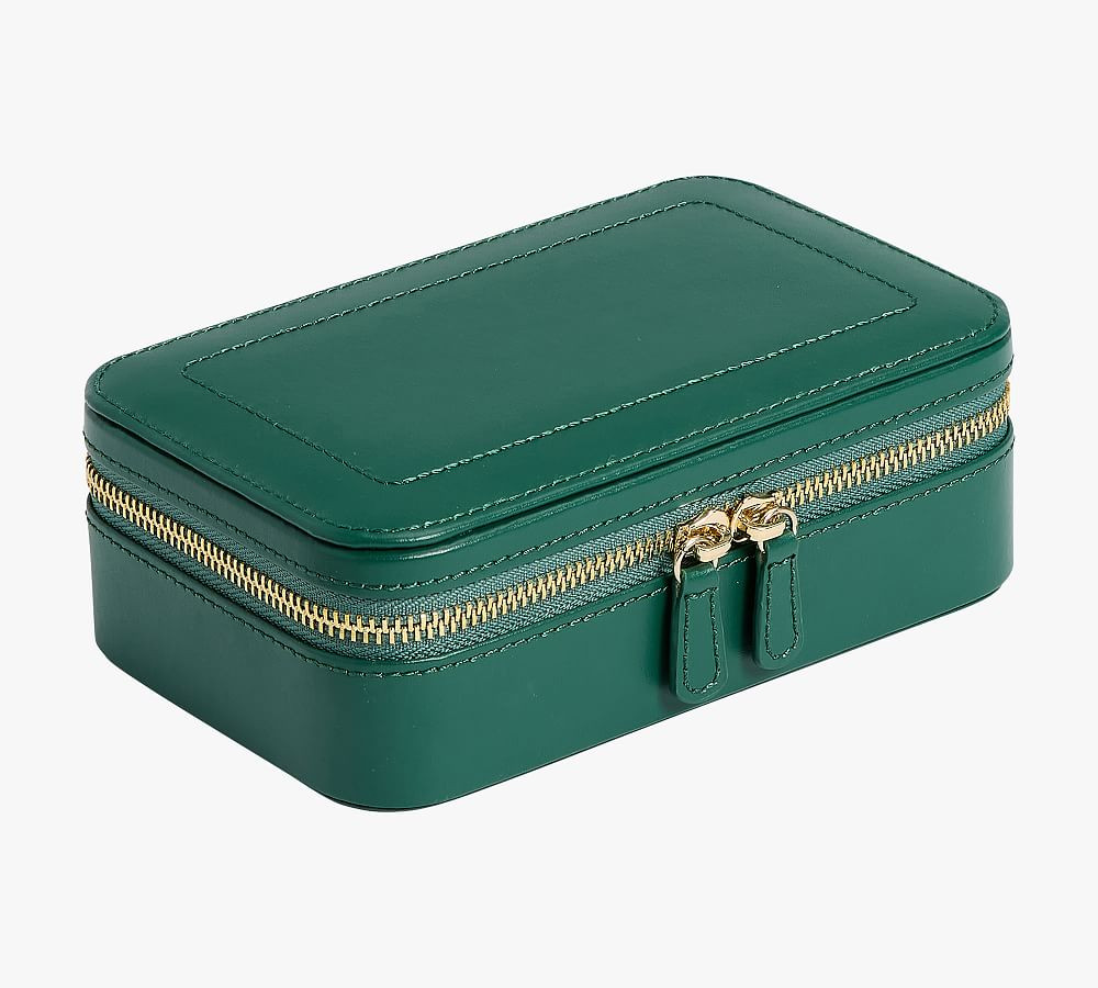 Sophia Square Zip Leather Jewelry Case | Pottery Barn (US)