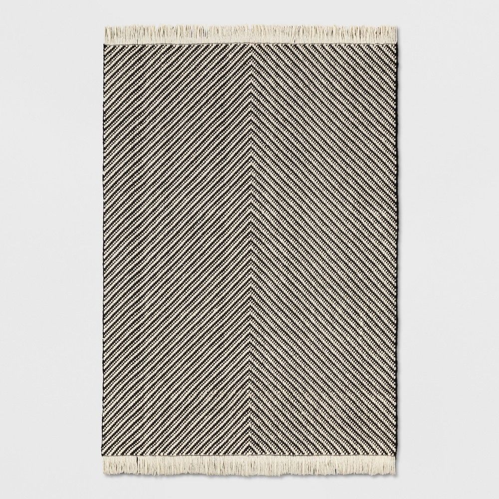 Black/White Damask Woven Area Rug 5'x7' - Project 62 | Target