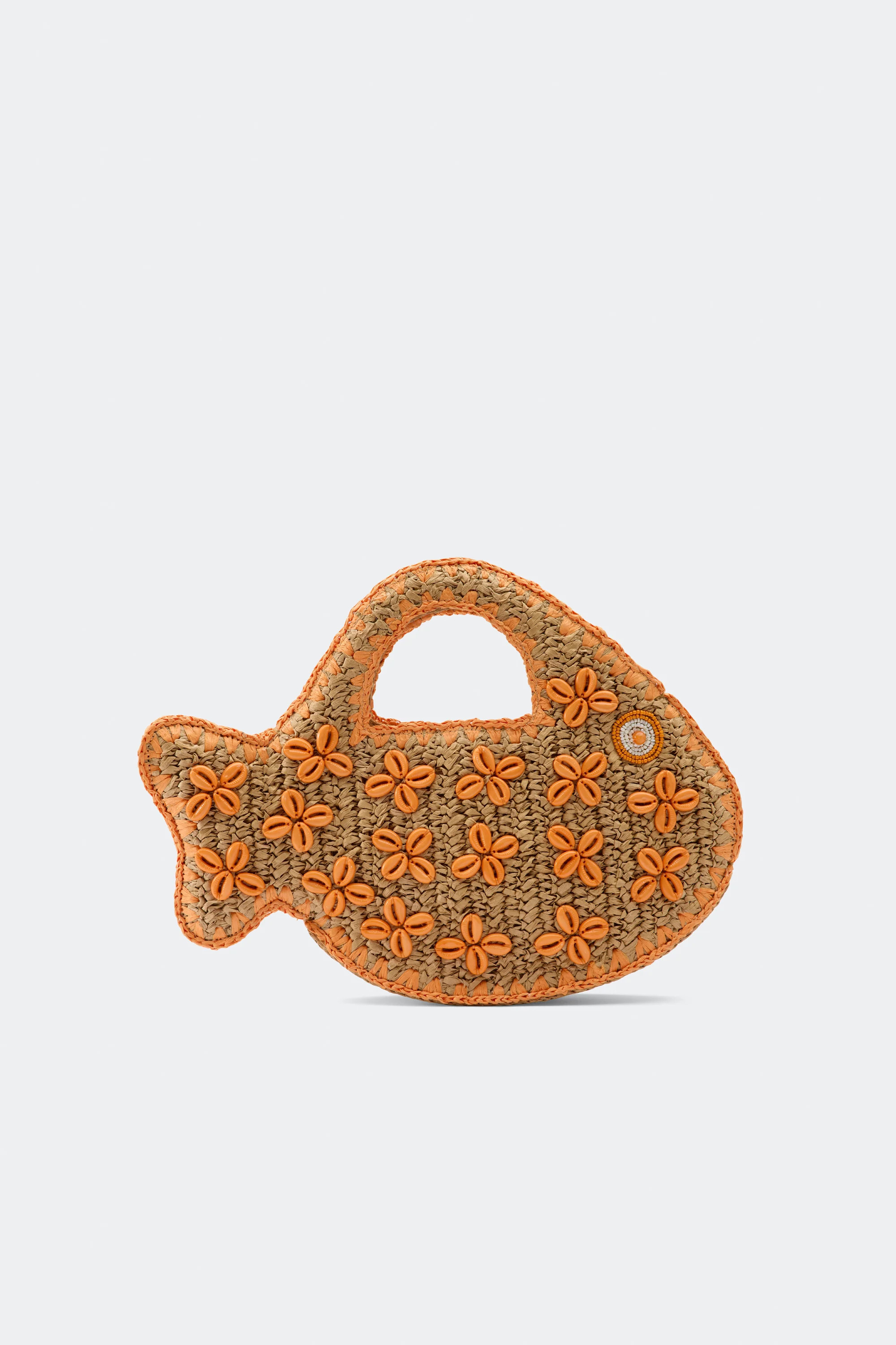 Puka Fish Bag in Natural/Light Orange | Simon Miller