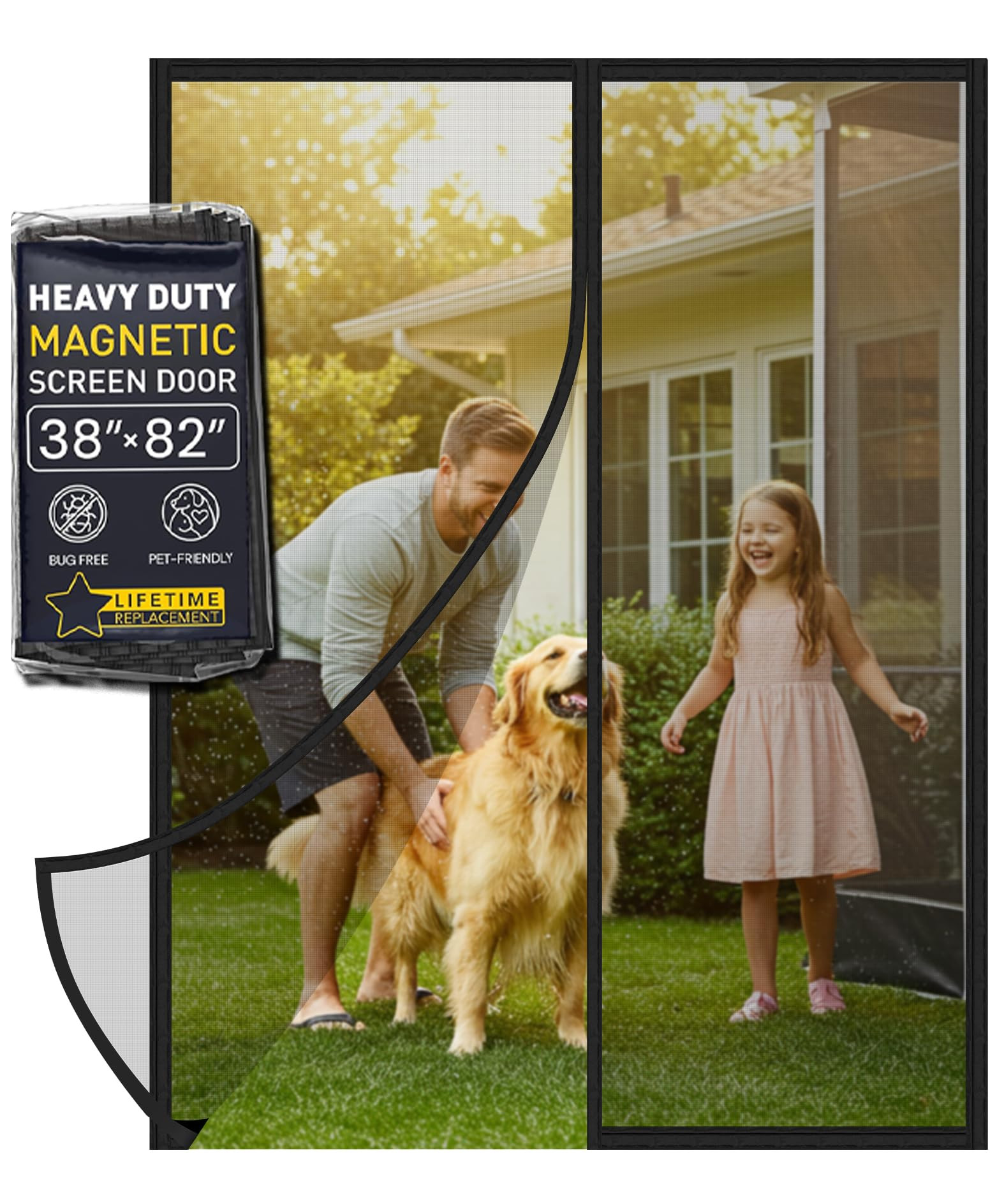 Magnetic Screen Door, IKSTAR Mosquito Net, Keep Bugs Out, Let Cool Breeze in - Self Sealing Magne... | Amazon (US)