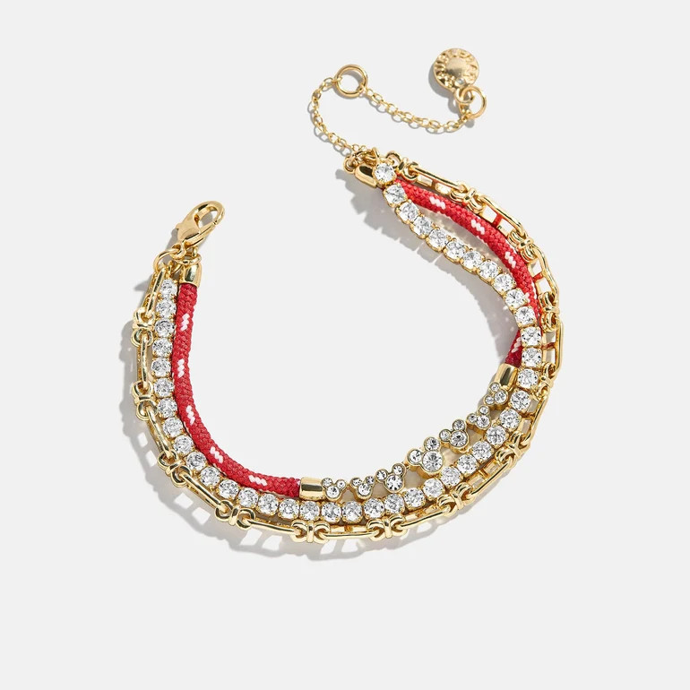 Disney Mickey Mouse Layered Bracelet - Gold/Red | BaubleBar