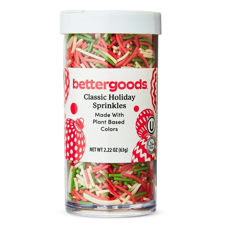 bettergoods Multicolor Classic Holiday Sprinkles, 2.22 oz | Walmart (US)