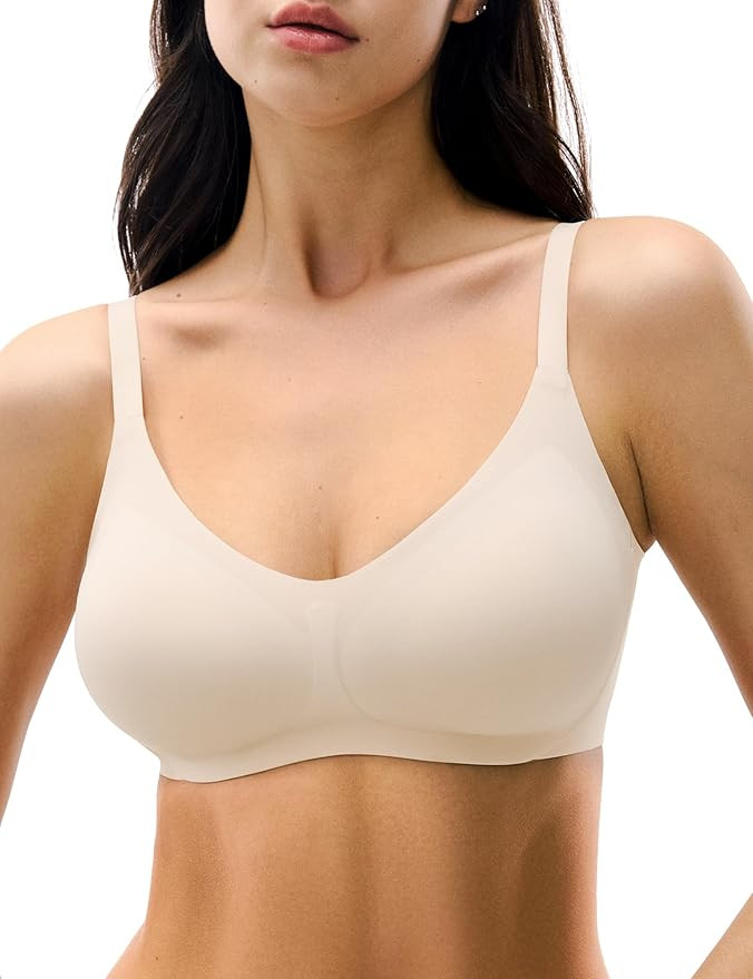 Women's Wireless Push Up Bra Seamless Comfortable Bras No Underwire Full Coverage Everyday Bralet... | Amazon (US)