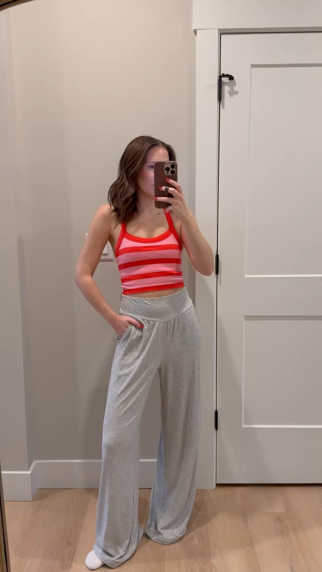 These ribbed pull on pants are SO comfortable! They have a stretchy, wide pull on waist, pockets and a wide leg! Wearing a small, but exchanging for a xs as they run a bit big!

Target style | Target find | loungewear | ribbed pants | outfit inspo 