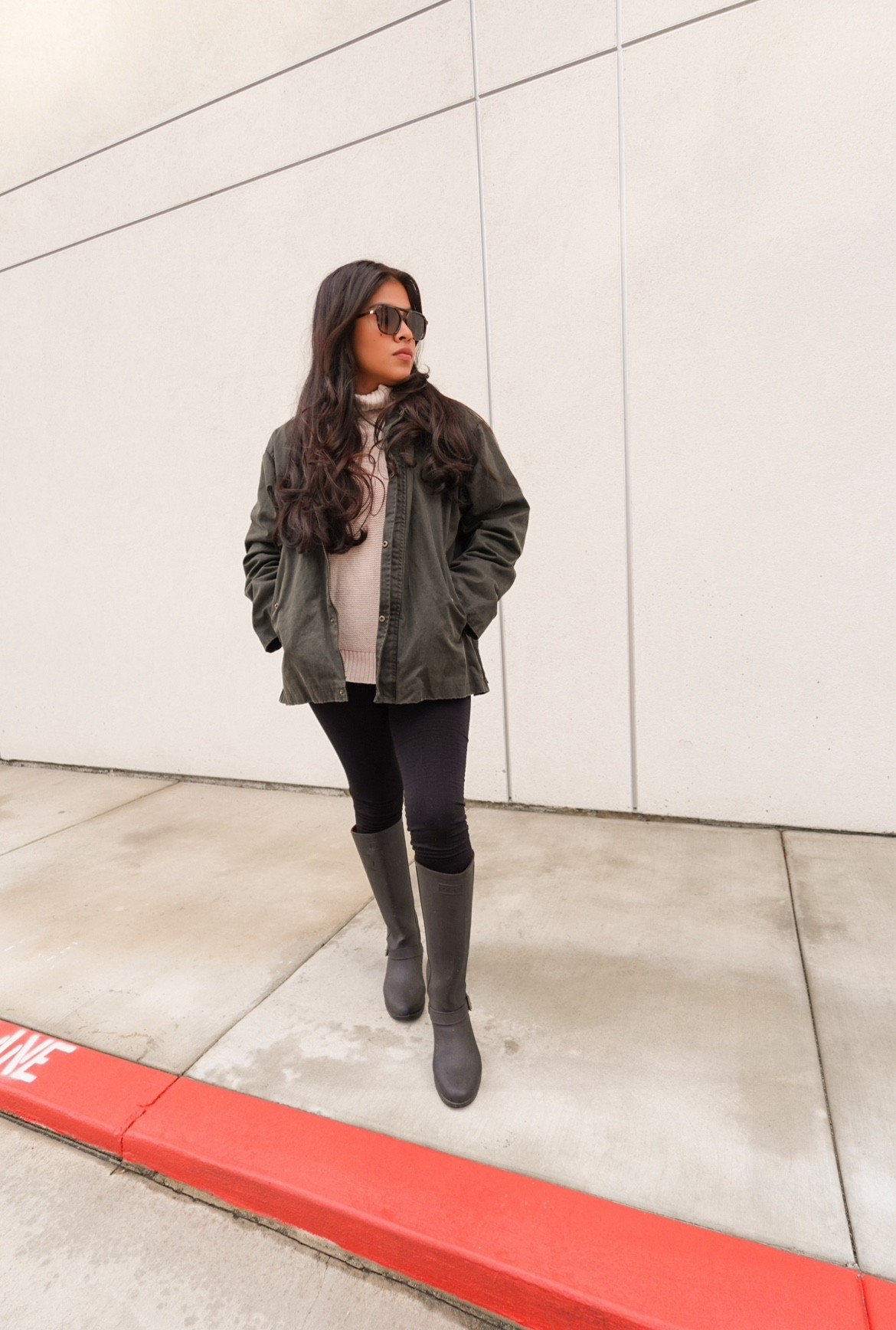 Outfit Details:

Jacket - Kids Zara. No longer sold but listed similar ones.
Turtleneck - Old Jcrew. Listed a similar one
Leggings - Amazon
Boots - Old Hunter but listed some similar and some that are more budget friendly 
Sunglasses - Amazon 

#LTKPetite #LTKgrwm #LTKootd