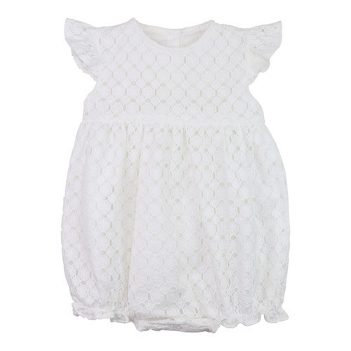 White Floral Eyelet Lace Bubble | Cecil and Lou