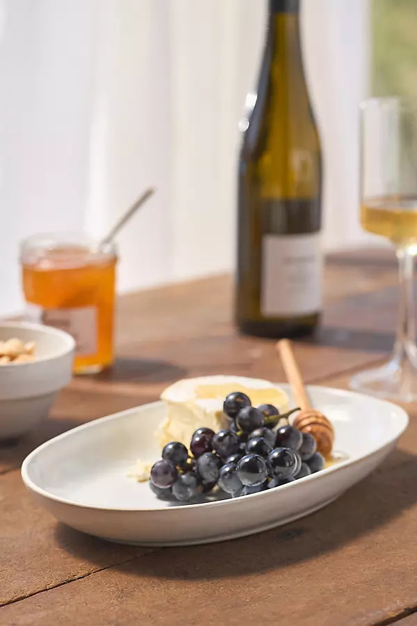 The Rowen Portuguese Stoneware Small Platter | Anthropologie (US)