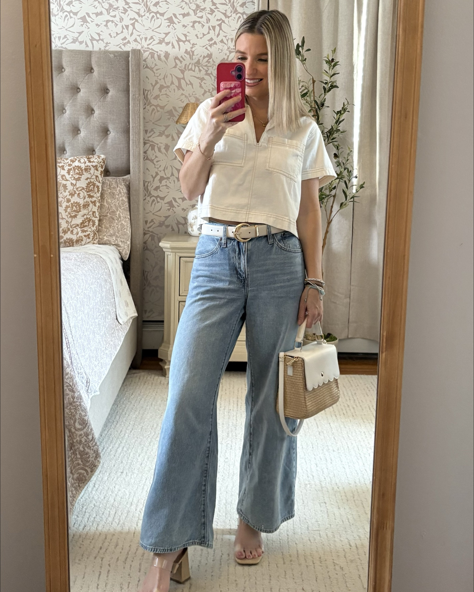 Cropped top that fits REALLY well!!! Denim option as well! Love this old navy find. 

#LTKootd #LTKSaleAlert #LTKPetite