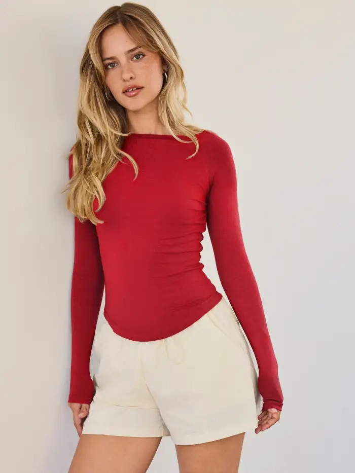 Mesh Leopard Boat Neck Long Sleeve See-through Top With Cami Top | Cider