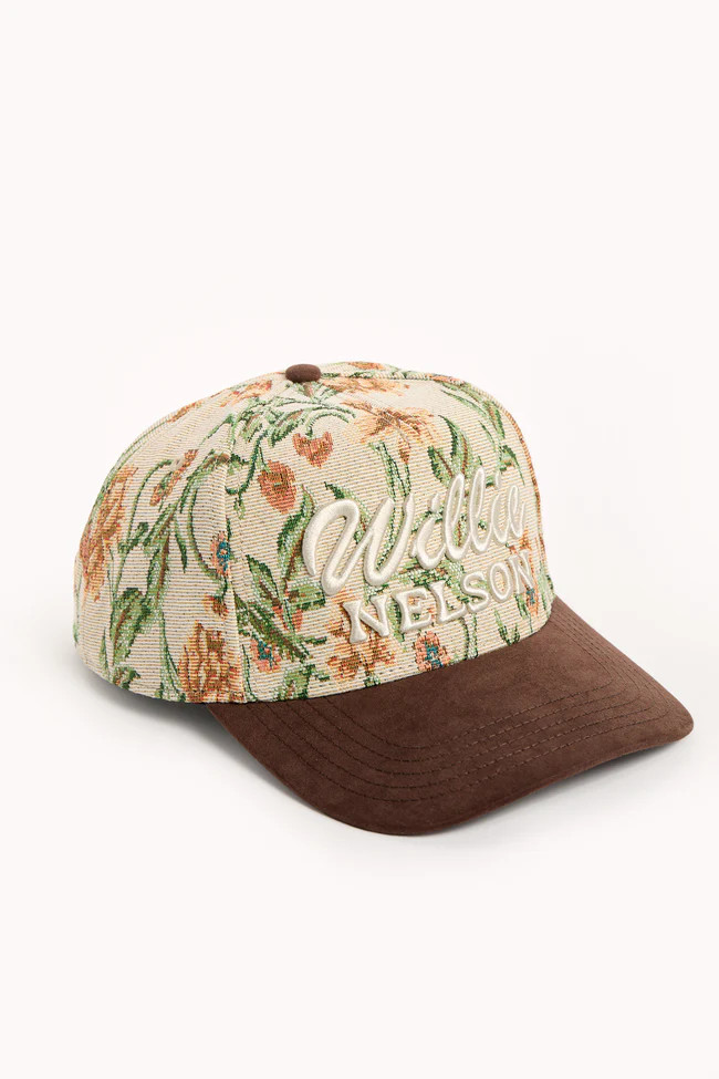 Willie Nelson Tapestry Trucker Hat | Pink Lily