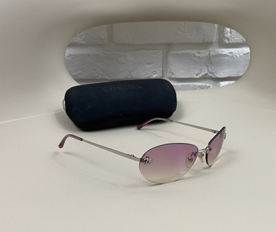 Retro Vintage 90s Chanel 4013 Y2K Sunglasses Rimless Pink Gradient  | eBay | eBay US