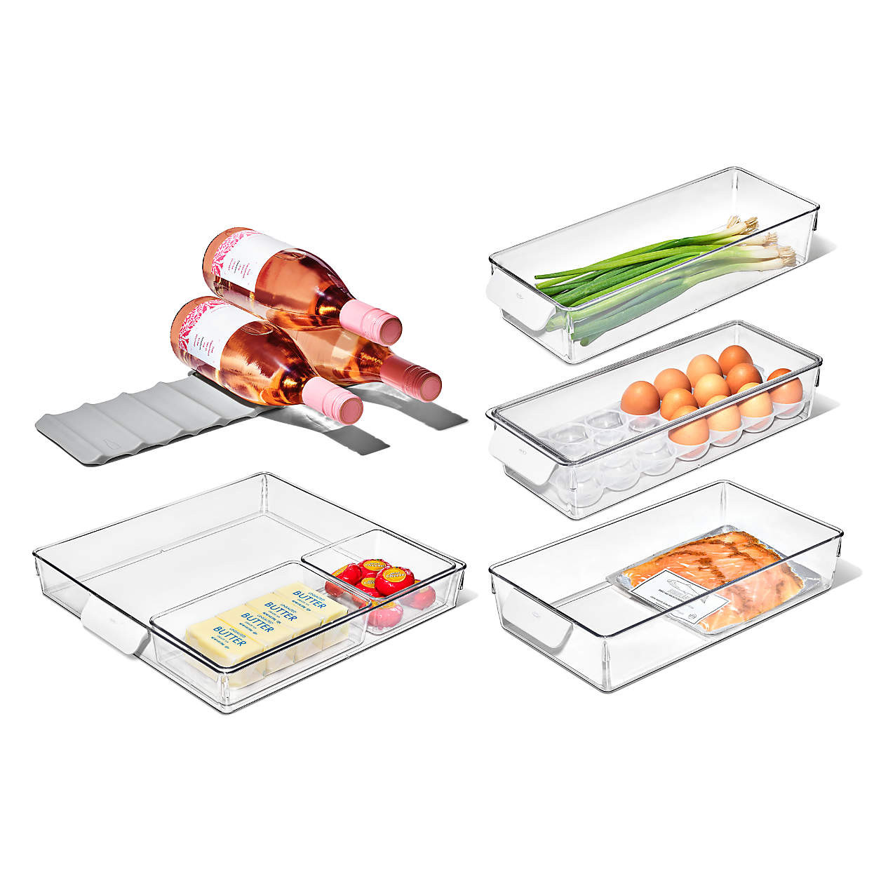 OXO Good Grips 8-Piece Fridge Organizer Set + Reviews | Crate & Barrel | Crate & Barrel