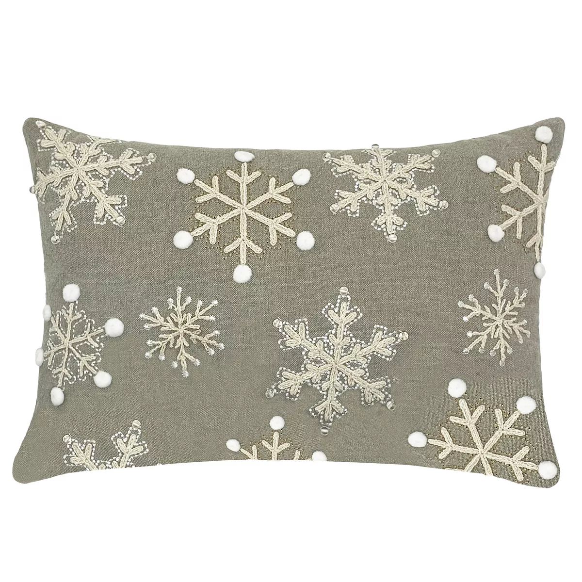 St. Nicholas Square® Beaded Snowflakes Throw Pillow | Kohl's