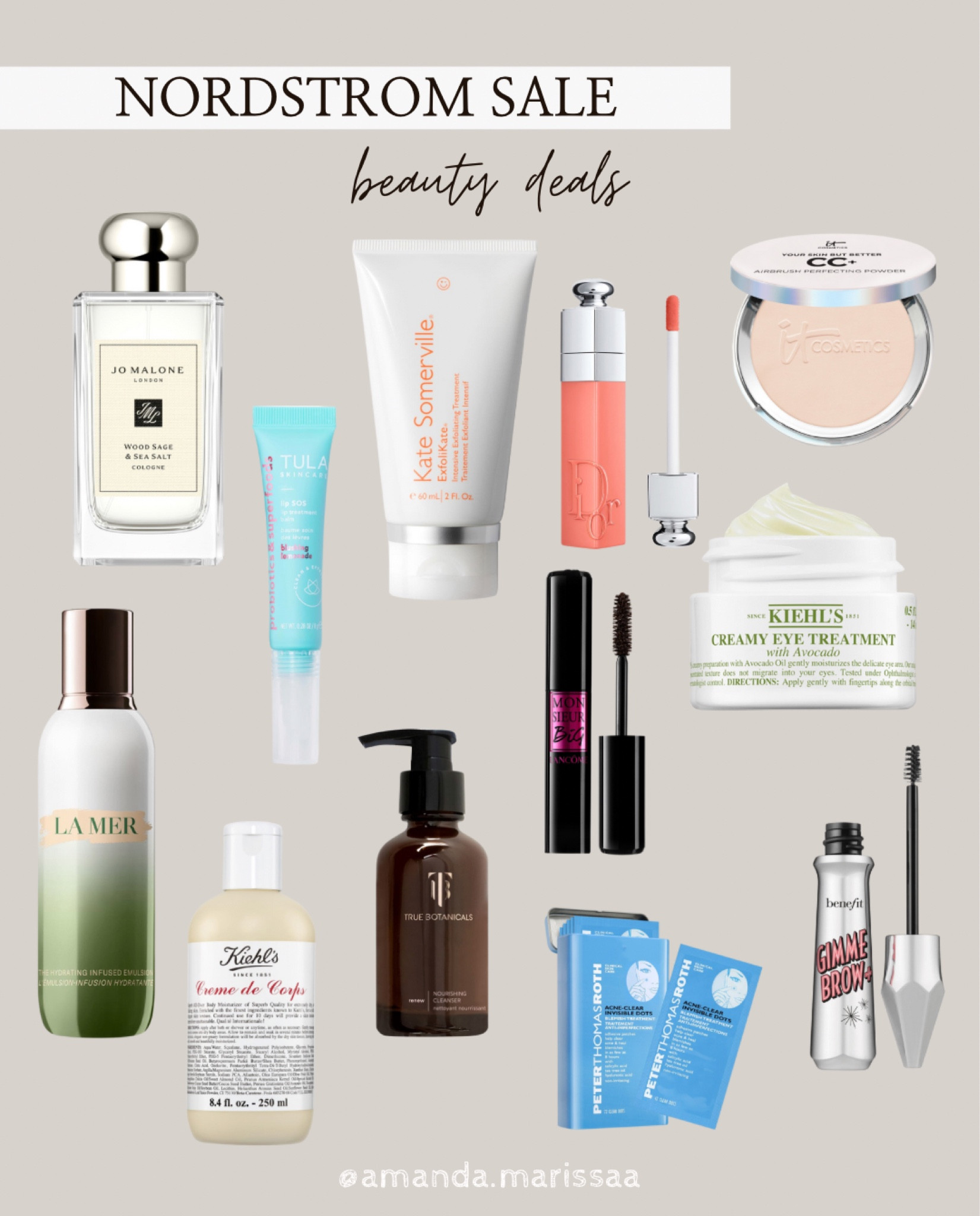 Nordstrom beauty deals - just a few of my favorite skincare/makeup products! 


Skincare | makeup | beauty trends | cleanser | mascara | brow | eye treatment | lip gloss | lip treatment | perfume | true botanicals | Kate Somerville | Tula | Kiehls | la mer | Dior | benefit | Peter Thomas Roth | Jo Malone 

#LTKbeauty #LTKsalealert #LTKSale