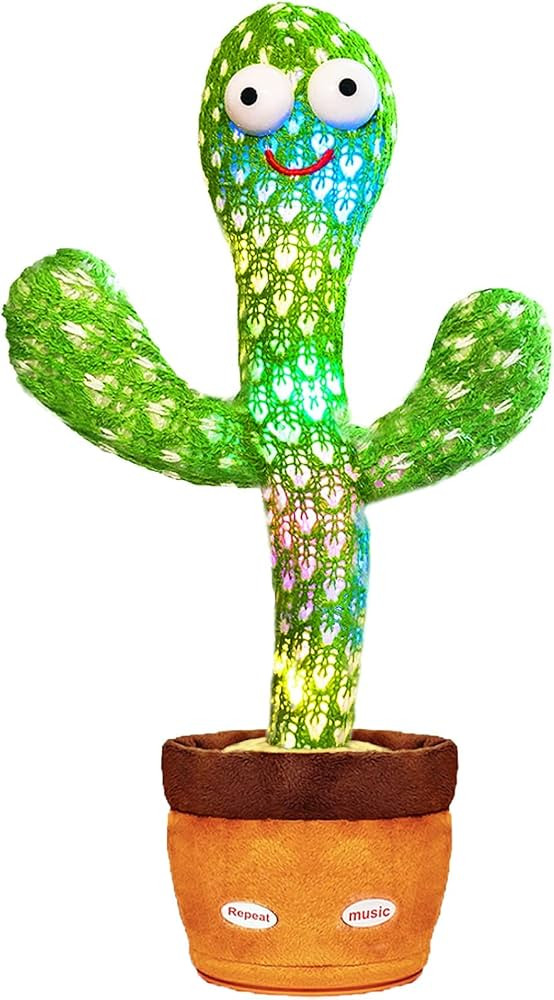 Keculf Dancing Talking Cactus Baby Mimicking Toys with LED 120 English Songs, Singing Musical Toy... | Amazon (US)