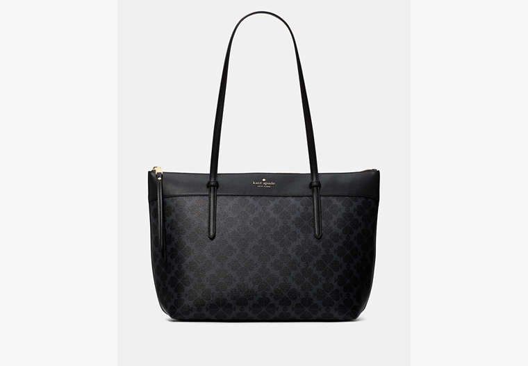 Kate Spade All Day Spade Flower Tote Bag, Black | Kate Spade Outlet