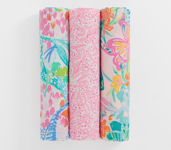 Lilly Pulitzer Organic Swaddle Set | Pottery Barn Kids