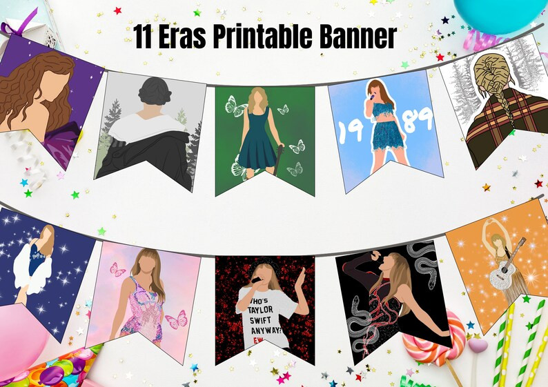 11 Swifties Inspired Printable Party Banners Printable Birthday Party Swiftie Instant Download Er... | Etsy (US)