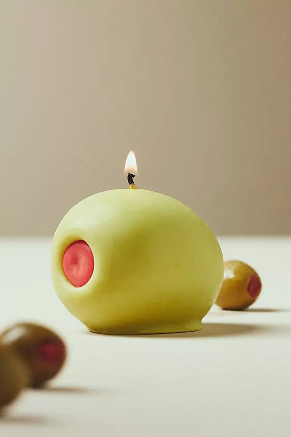 Nata Olive Shaped Candle | Anthropologie (US)