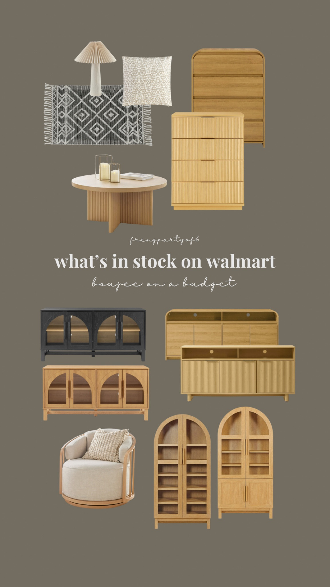 What’s in stock at Walmart today! Lots of pretty furniture and this pillow finally restocked in the lighter color. Affordable  lamp is still in stock, and the swivel chair restocked, but always sells out fast!

#LTKHome #LTKFindsUnder50