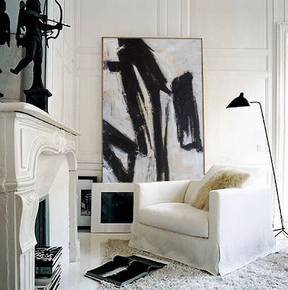 extra Large wall art, Abstract Painting, Contemporary Art, Black and white painting, Canvas art, ... | Etsy (US)