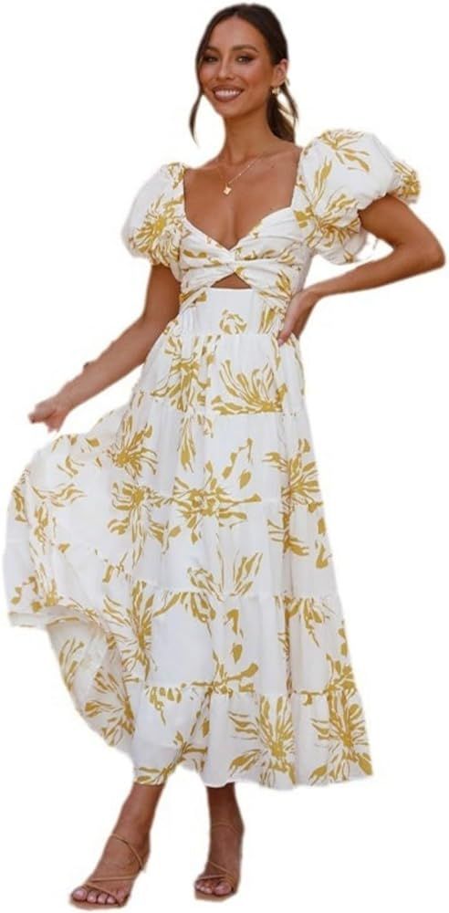 Floral summer dresses for women 2024,V neck dresses for women 2024, Dresses for women 2024 weddin... | Amazon (US)