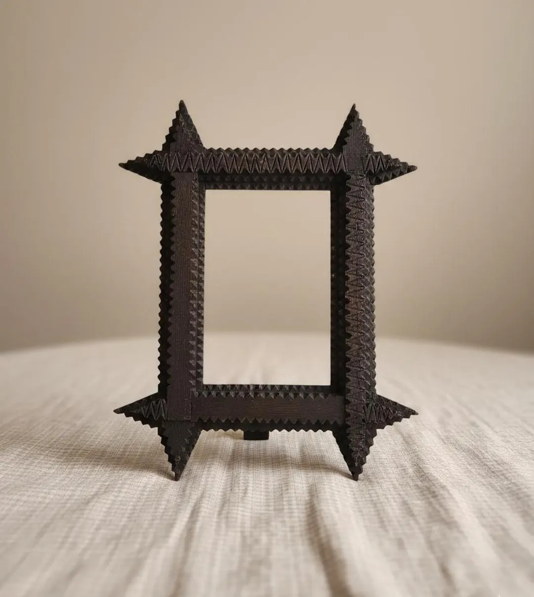 Antique Tramp Art Frame ( SOLD SEPORATLY), Hand Carved Folk Art Wooden Frame, Black Forest Style ... | Etsy (US)