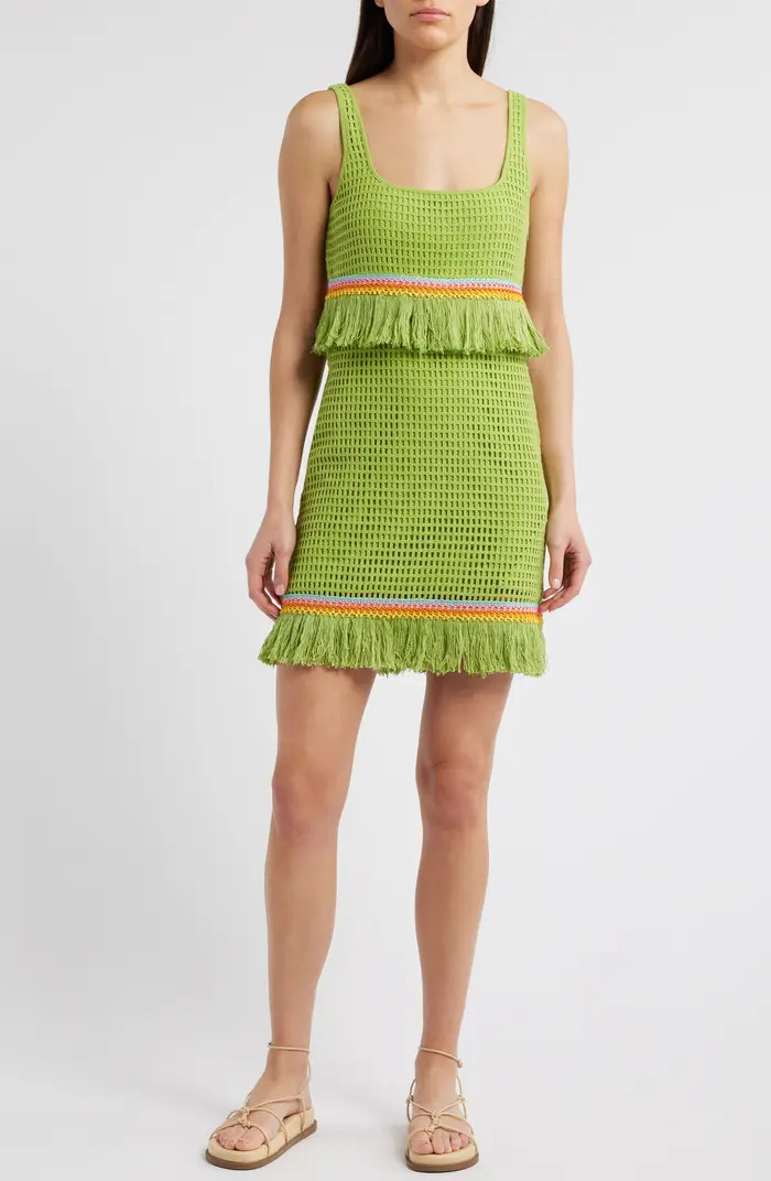 Saylor Talulla Fringe Trim Minidress | Nordstrom | Nordstrom