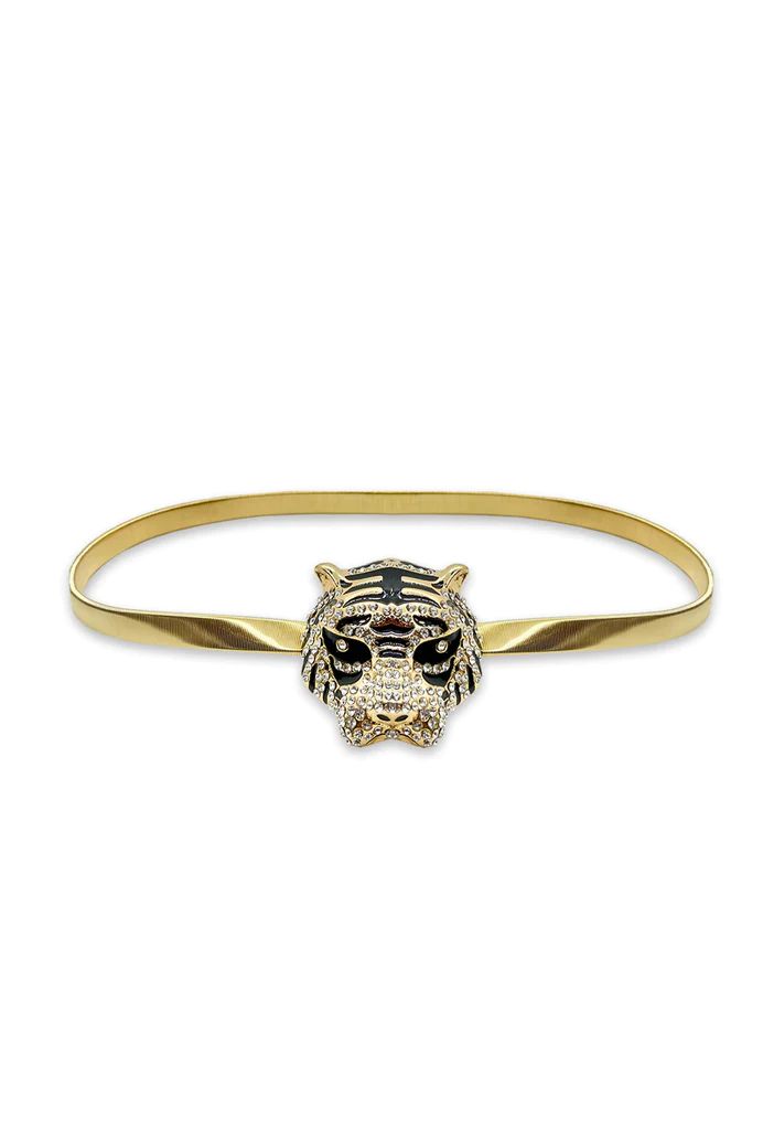 Tiger Head Belt - Gold Embellished | Shop BURU