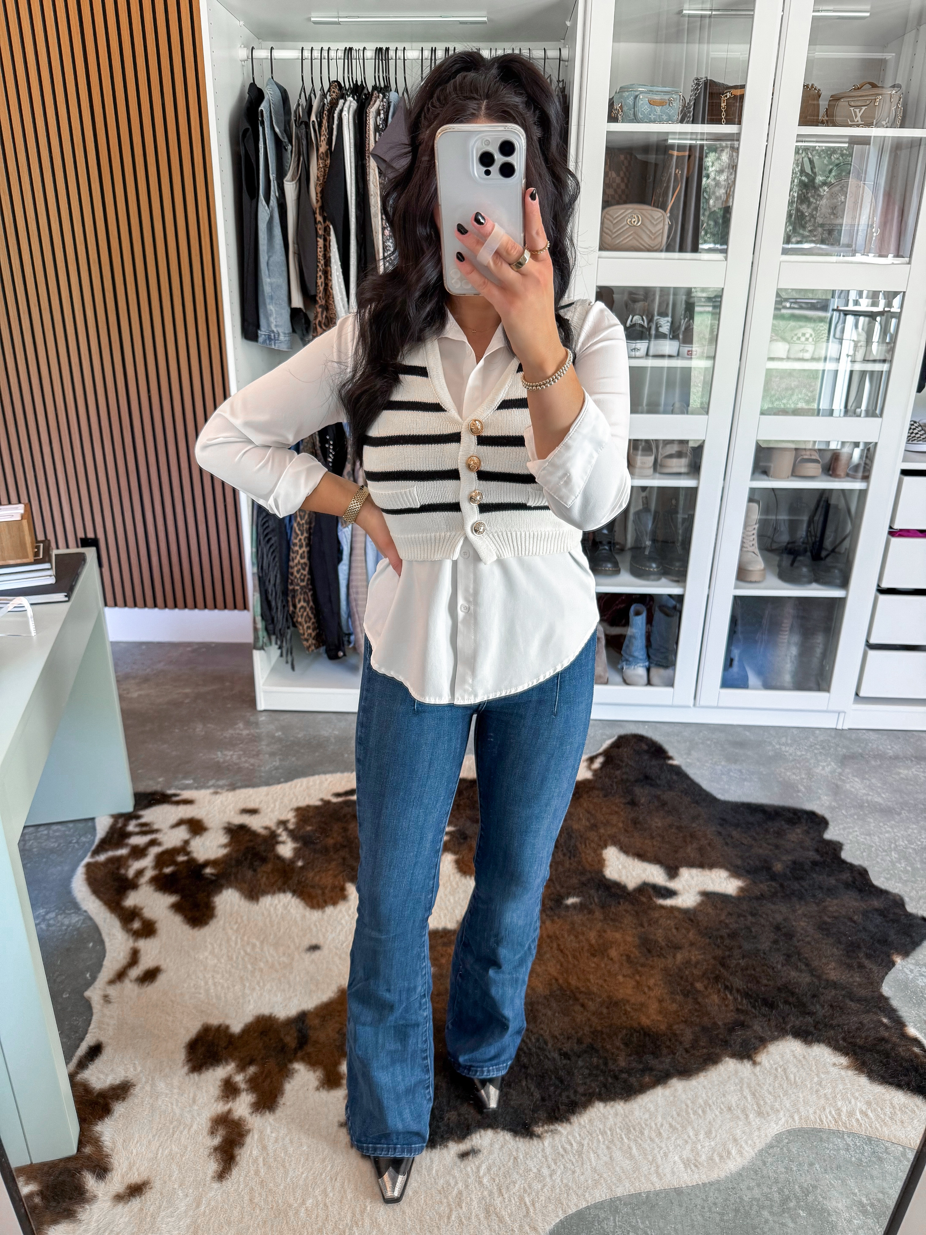 Classy Chic Fall Outfit 🖤

Sweater Vest - small (black & white option)
Button Down - medium
Jeans - 26 (they have a ton of stretch)

Whether you're looking for the perfect casual western chic date night look, or a classy look for church - this outfit is perfect! 👏🏼 I love this layered sweater vest and button down combo paired with these dark wash denim flares. Finished the look with some black metal toe boots for a western touch. 🖤

 

 #LTKFindsUnder50 #LTKFindsUnder100 #LTKShoeCrush