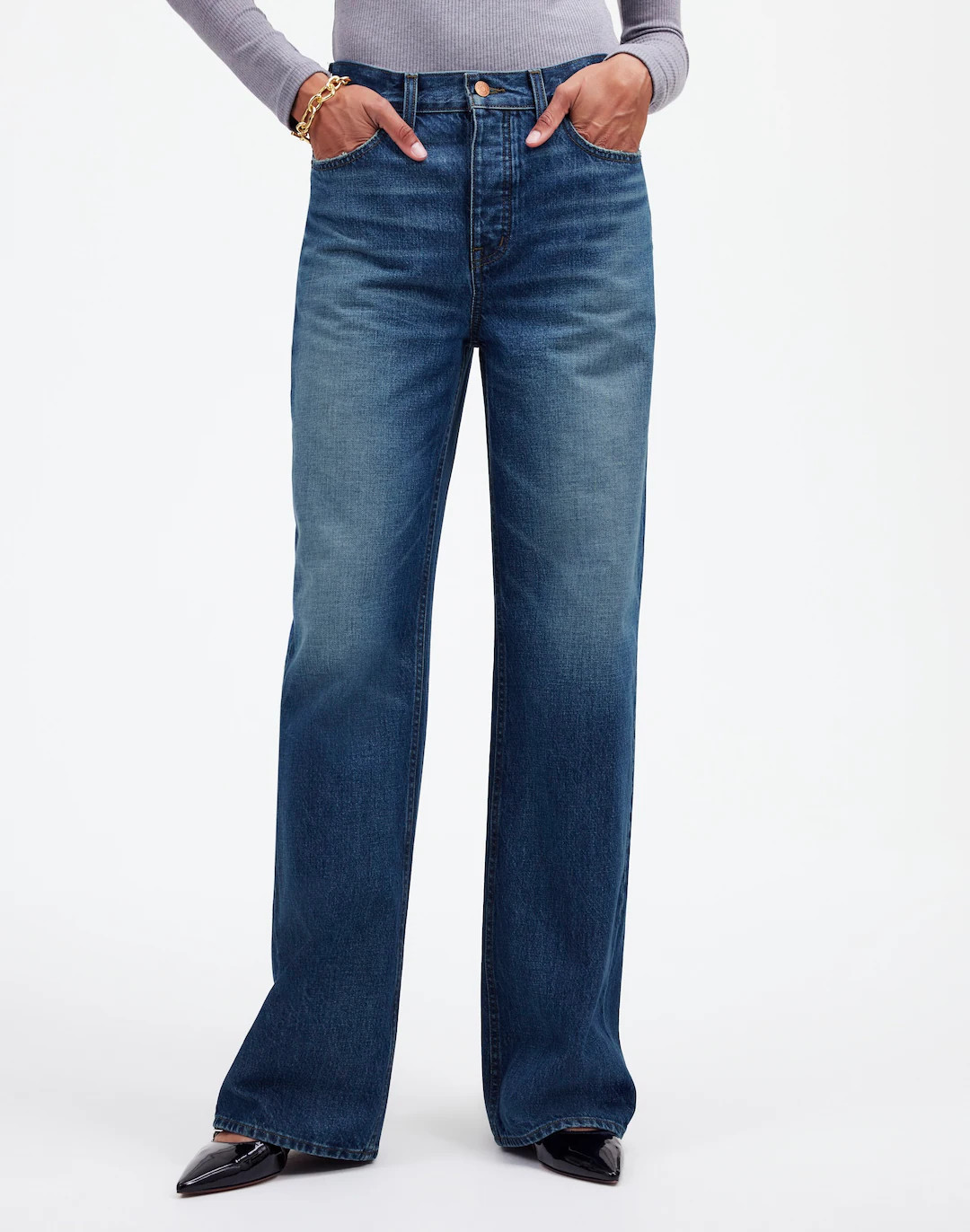 Low-Slung Baggy Jeans in Hamburg Wash | Madewell