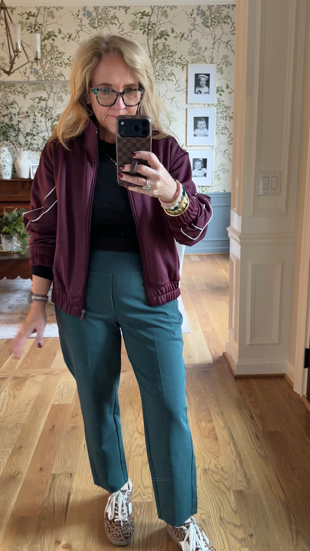 30% off athleta!!! Endless pant @athleta wearing an 8 petite. I also love the pinnacle trouser, the Venice jogger and the skyline barrel. Excellent for travel, work or everyday. 
Walmart tee and track jacket size medium.  There are tracks pants to match. You just size down in them  

#LTKOver40 #LTKPetite #LTKTravel