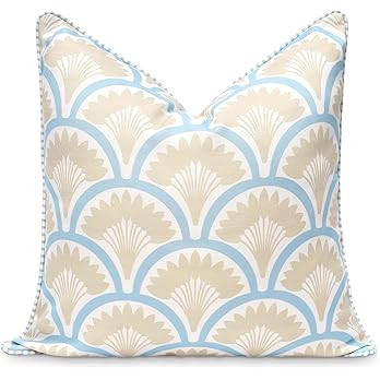 Hofdeco Premium Coastal Patio Indoor Outdoor Throw Pillow Cover Only, 20"x20" Water Repellent for... | Amazon (US)