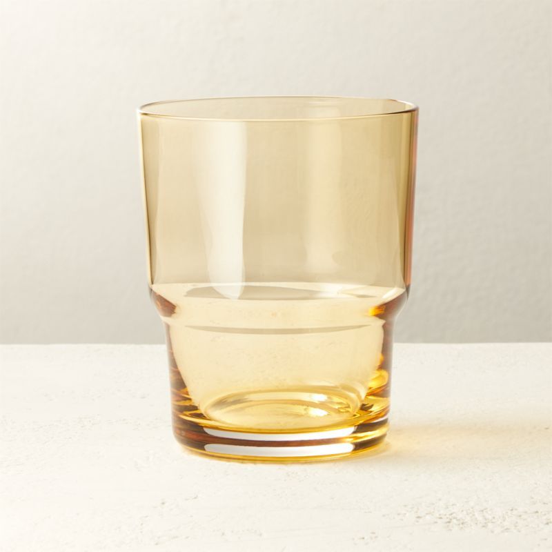 Whitney Amber Double Old Fashioned Glass + Reviews | CB2 | CB2