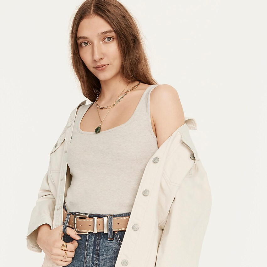 Perfect-fit shelf-bra tank top | J. Crew US