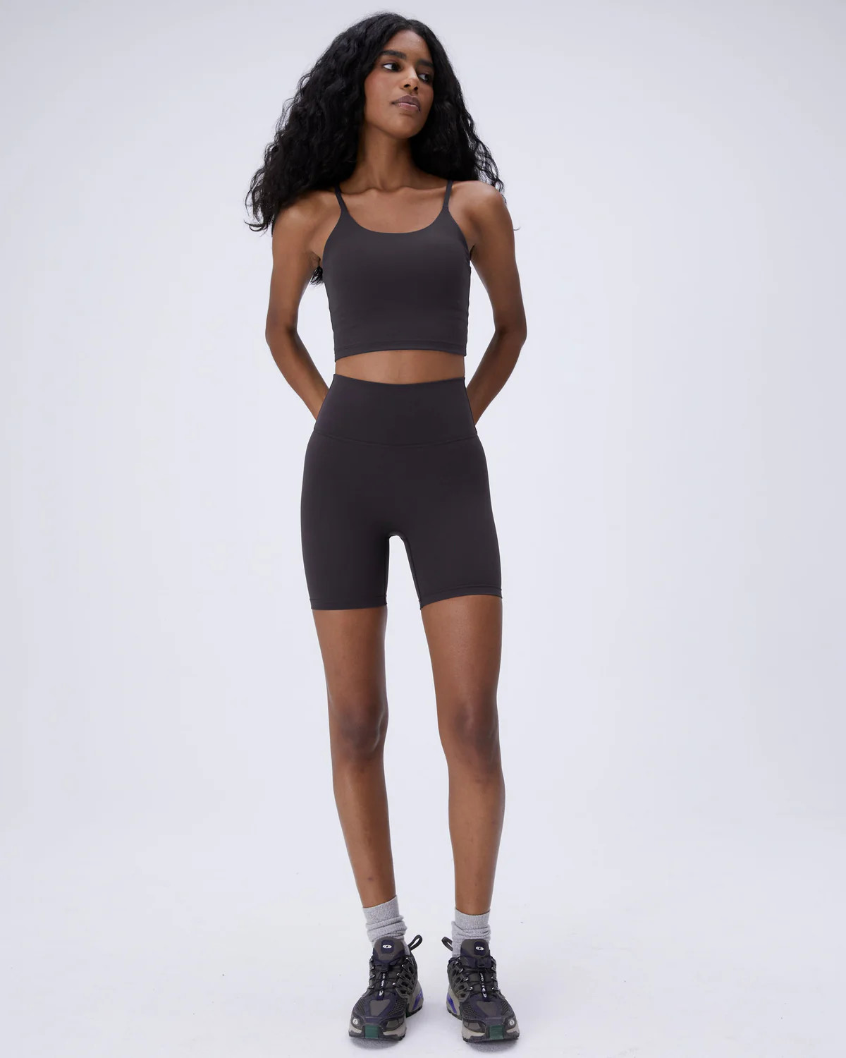Ultimate Crop Shorts - Coffee Bean | Adanola UK