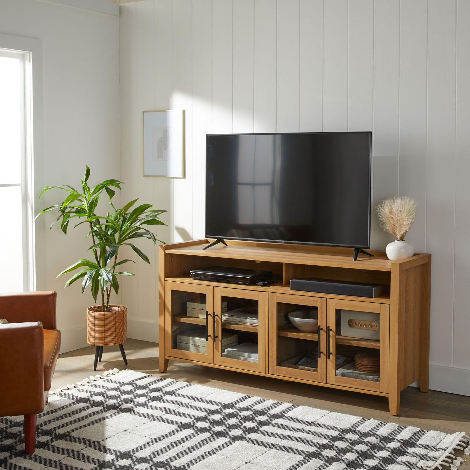 Better Homes & Gardens Refined TV Stand, Light Honey | Walmart (CA)