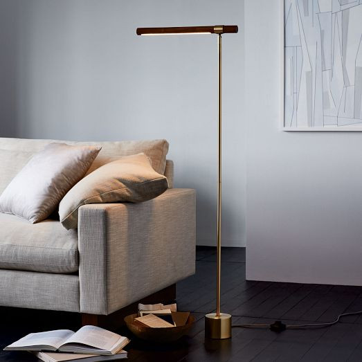 Linear Wood LED Floor Lamp (52") | West Elm (US)